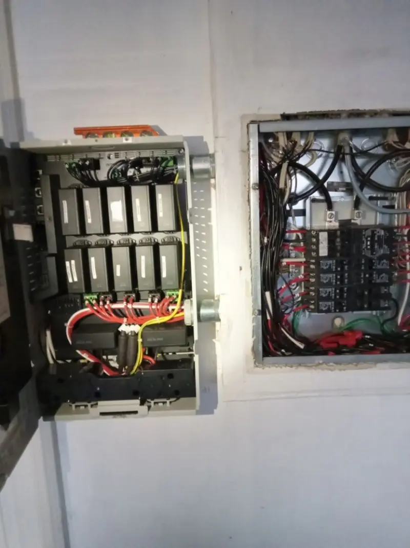 Electrical panel upgrade completed for Security Camera Wiring in Weston